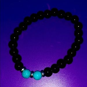 Bracelet turquoise and black